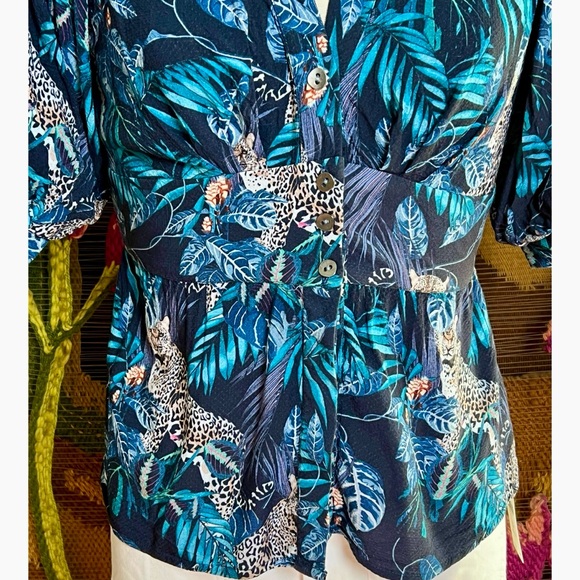 Anthropologie Conditions Apply Samita Blouse S - Picture 2 of 14